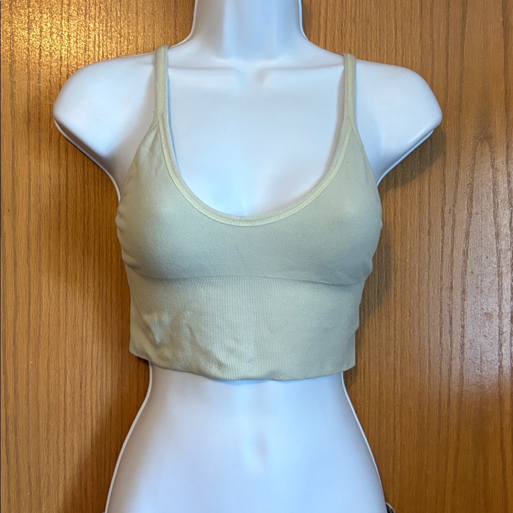 Light Green Cropped Tank Top size small